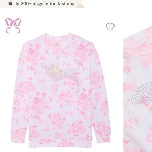 LoveShackFancy Pink Floral Sweater
